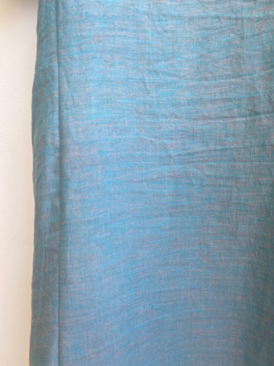 Zero Waste Pale Blue Gathered 3/4 Sleeve Dress - Made X Hudson