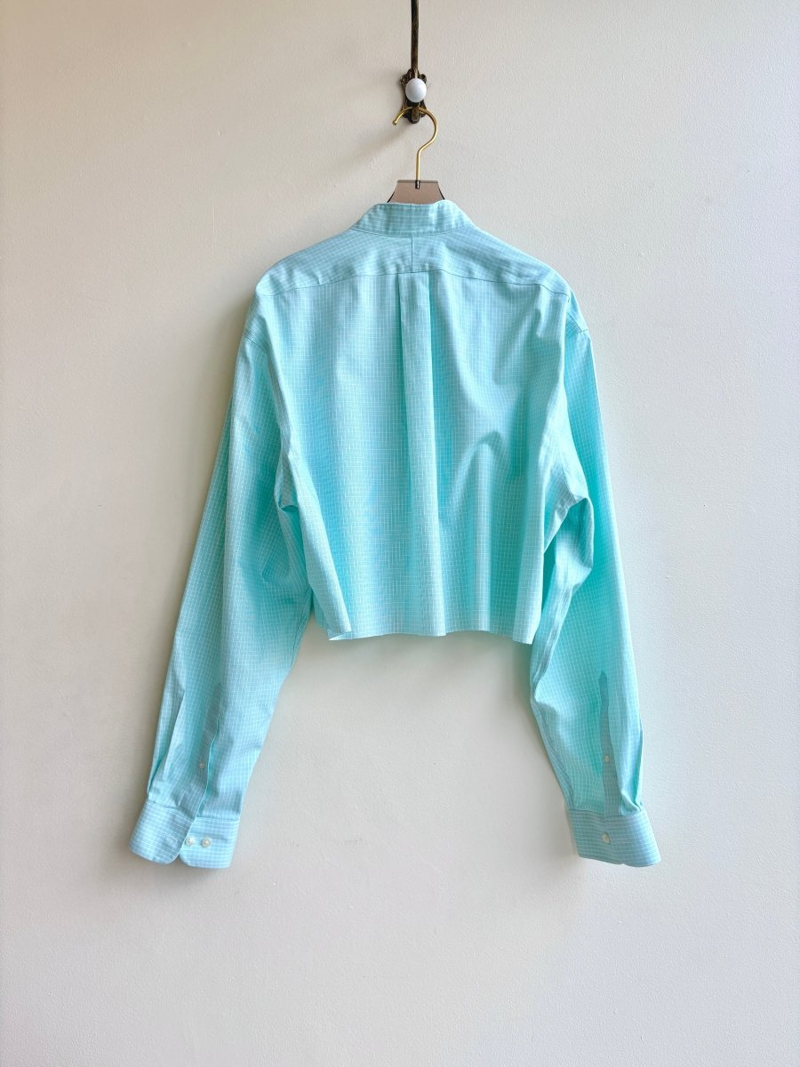 Mint Mini Plaid Annette Crop Top (Reworked) - Made X Hudson