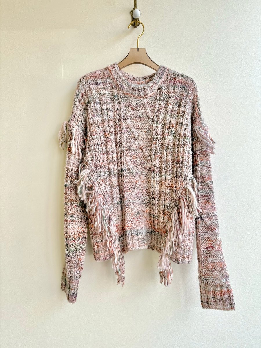 Joie | Blush, Mauve, & Orange Fringe Accent Sweater (Vintage) - Made X Hudson