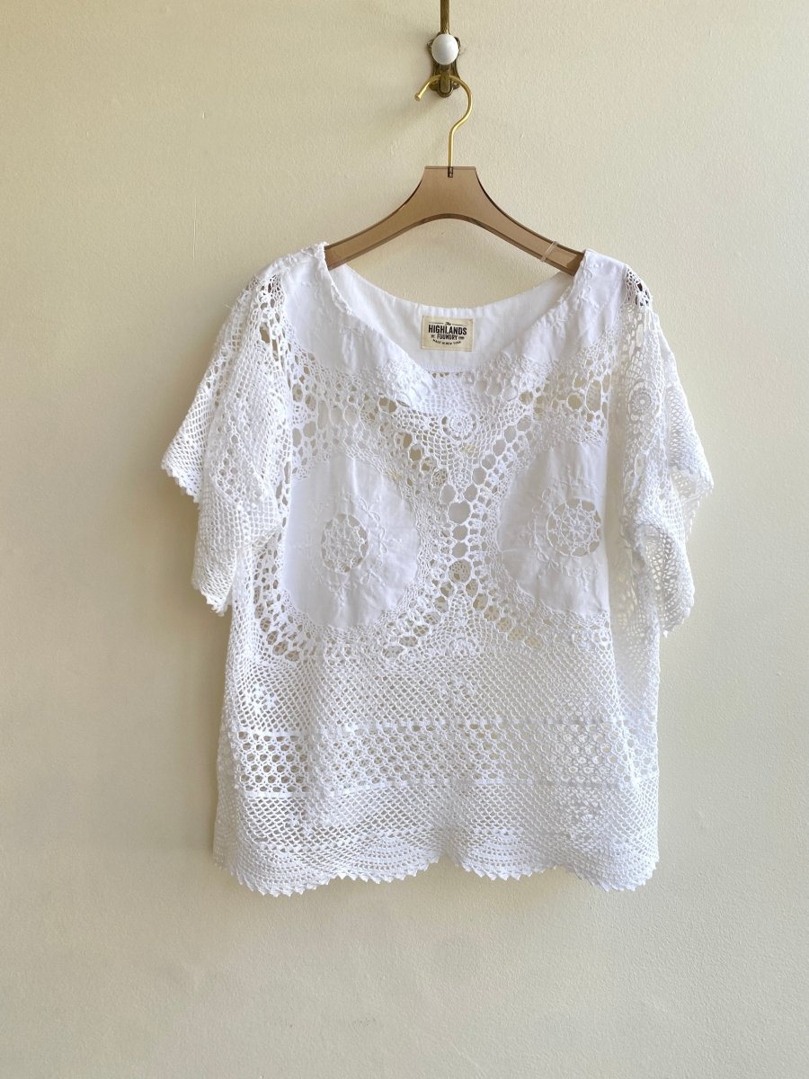Heirloom Crochet Top (White Pinwheels) - Made X Hudson