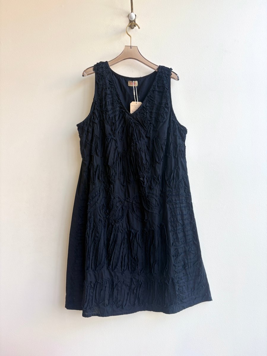 Tulip | Deep Navy Tank Dress With Trim Detail (Vintage) - Made X Hudson
