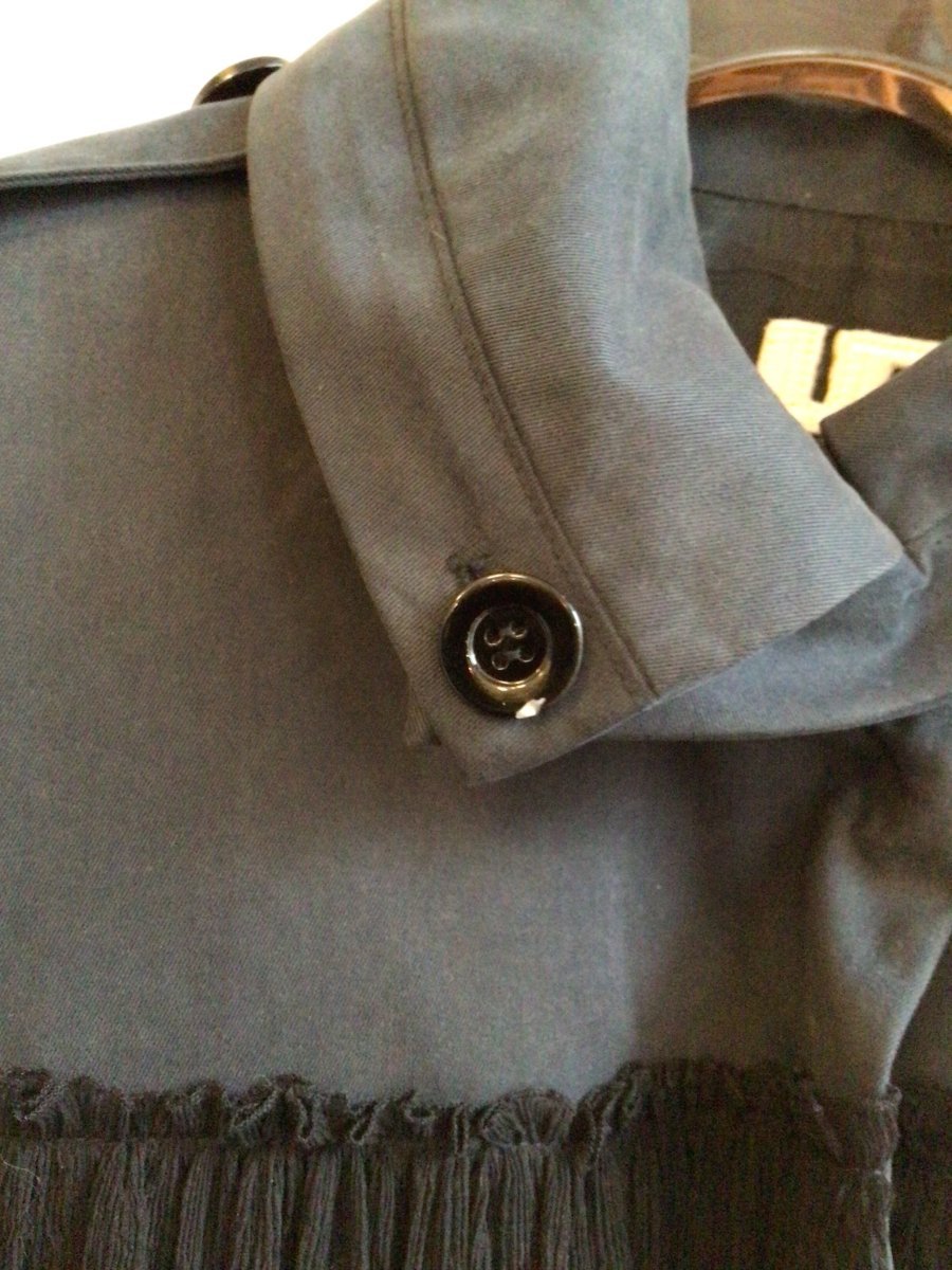 Lutz Hülle| Navy Chiffon Trench Coat (Vintage) - Made X Hudson