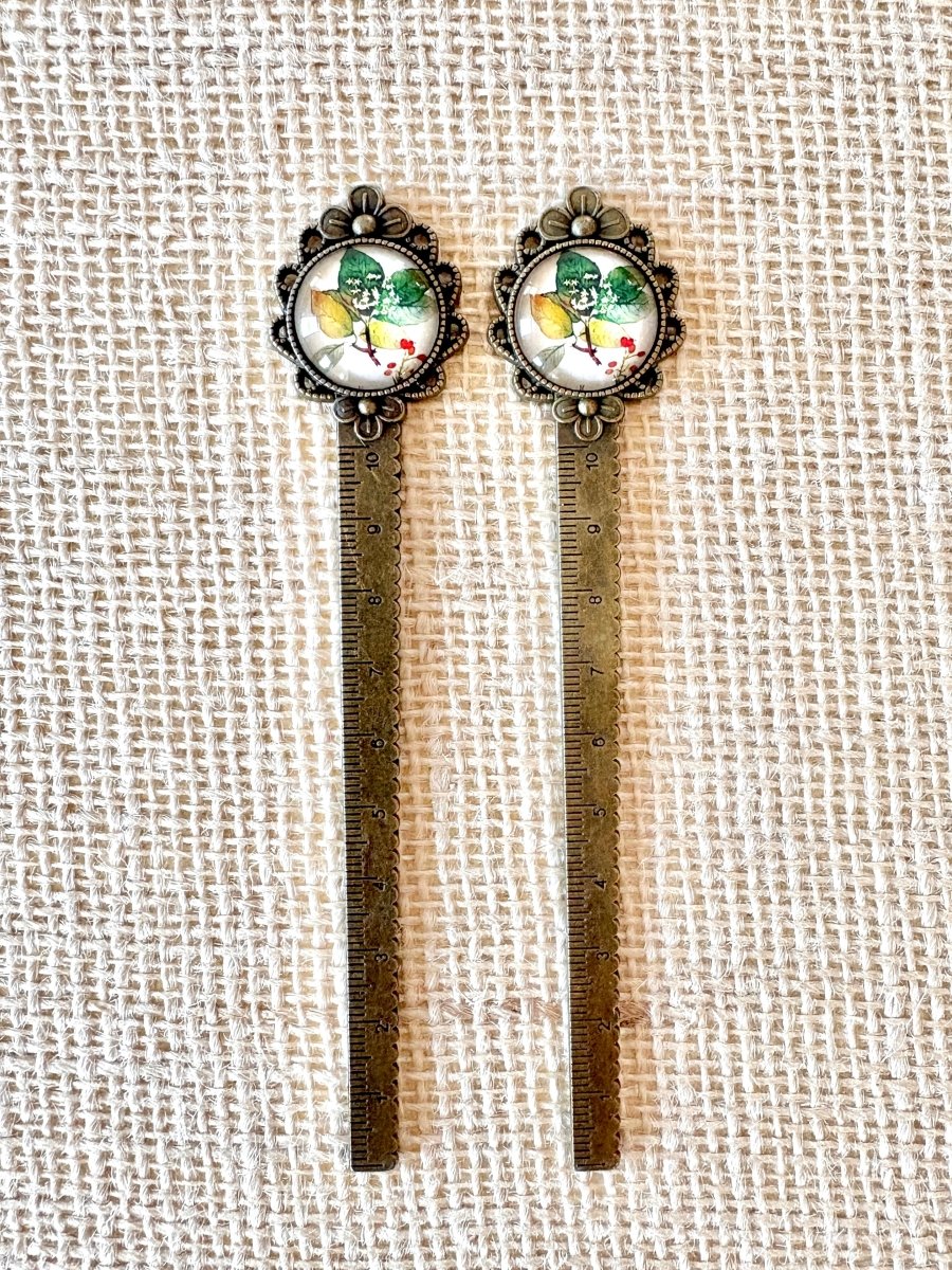 Metal Seam Allowance Ruler w/ Enamel Leaf - Made X Hudson
