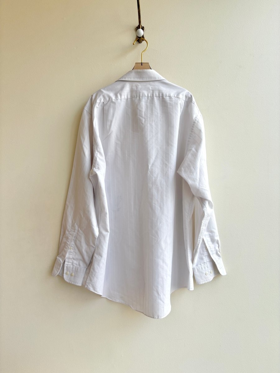 White Stripe Low Print Carrot Shirt (Reworked) - Made X Hudson