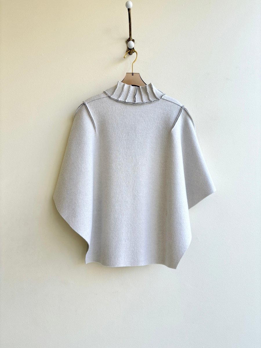 Cream 2T 2 Pleat Adjustable Capelet - Made X Hudson