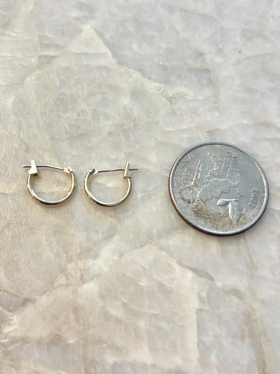 Yellow Gold Hoops | Pure 10k Yellow Gold Earrings - Made X Hudson
