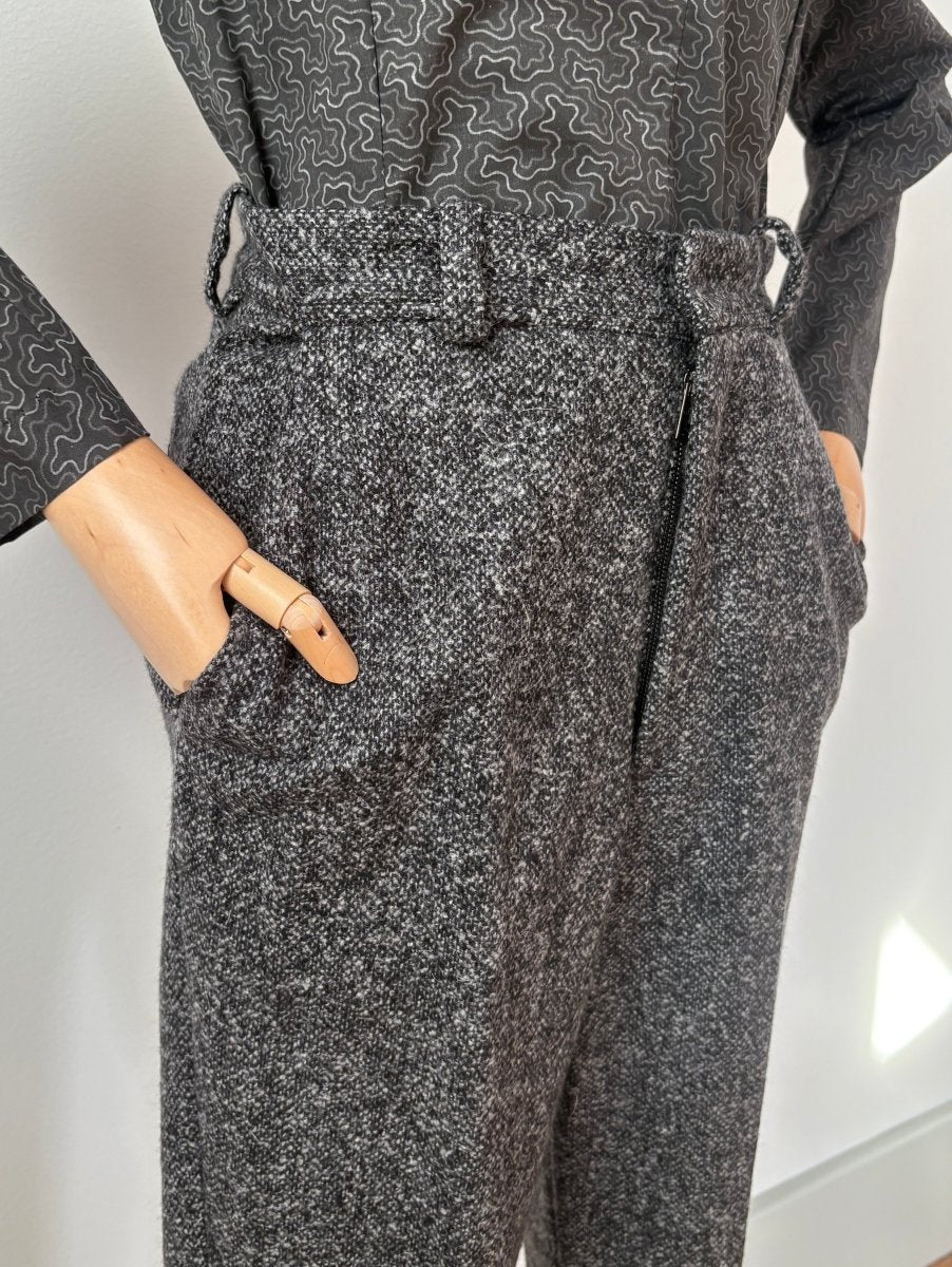Bronwen Pant in H.S. Cashmere Boucle Sharkskin - Made X Hudson