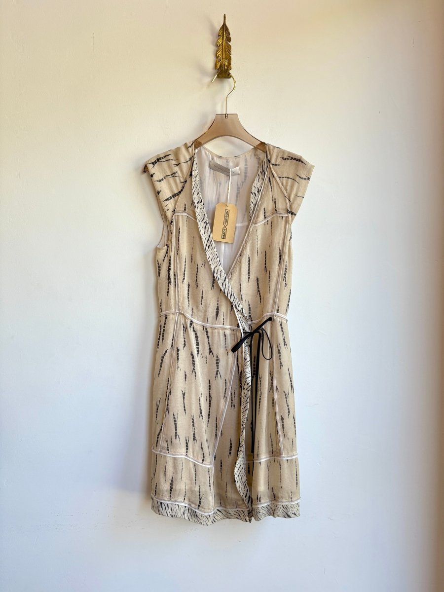 Proenza Schouler | Beige & Black Wrap Dress (Vintage) - Made X Hudson