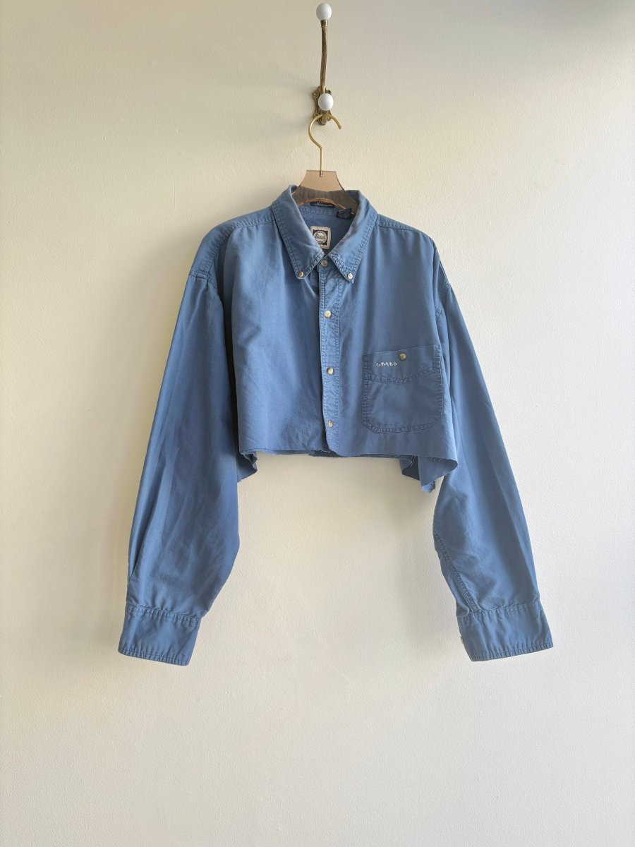 Annette Crop Blue Top (Reworked) - Made X Hudson