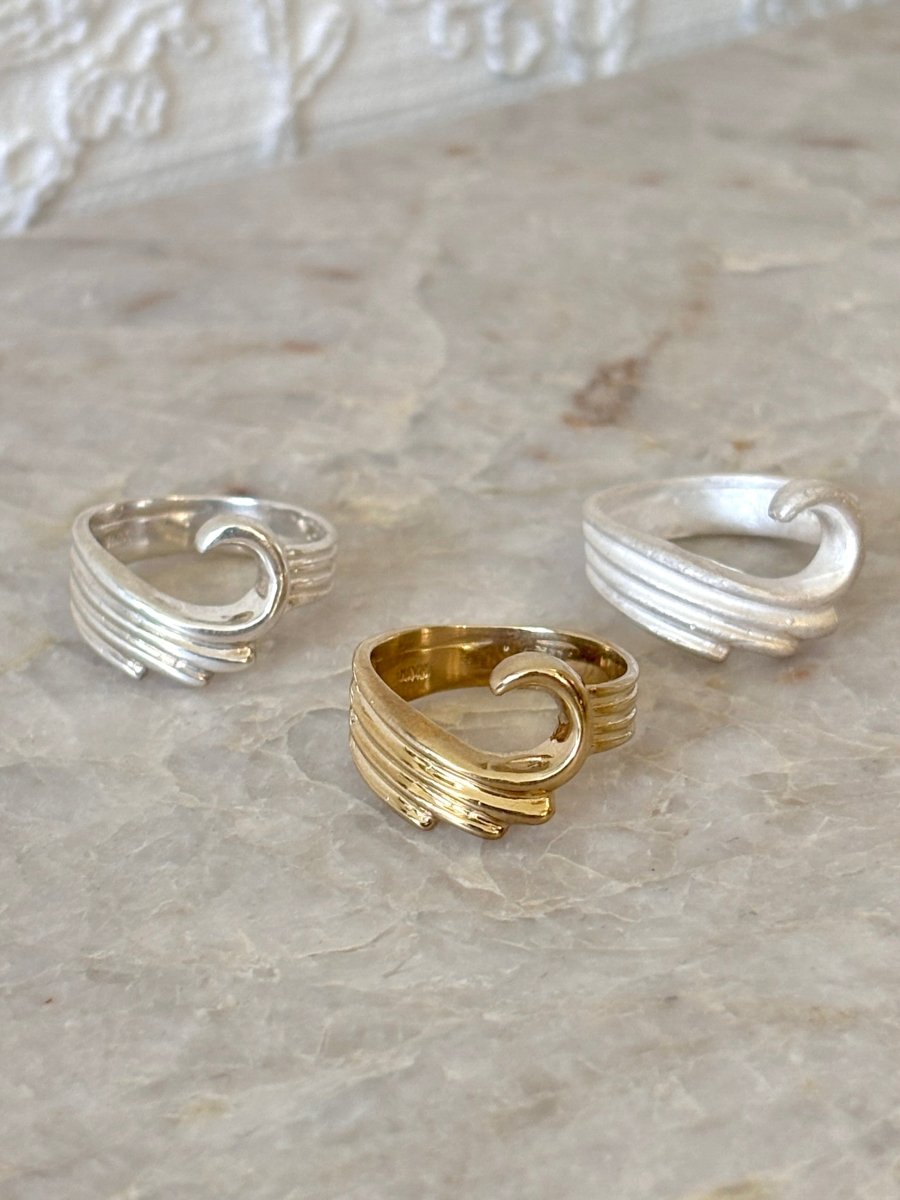 Big Wave Ring | Sterling Silver or Brass (Matte or Polish) - Made X Hudson