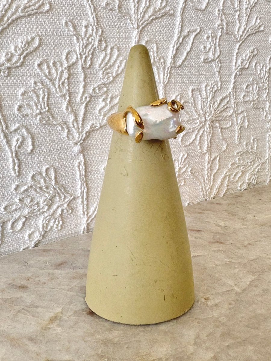 Adjustable Fresh Water Pearl Cocktail Ring - Made X Hudson