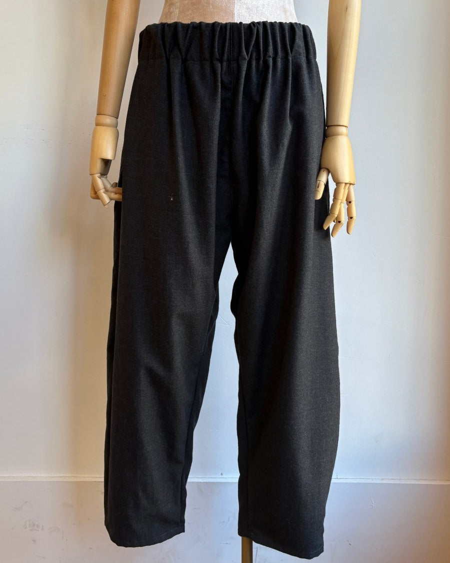 Charcoal Grey Woolen Studio Pant - Made X Hudson