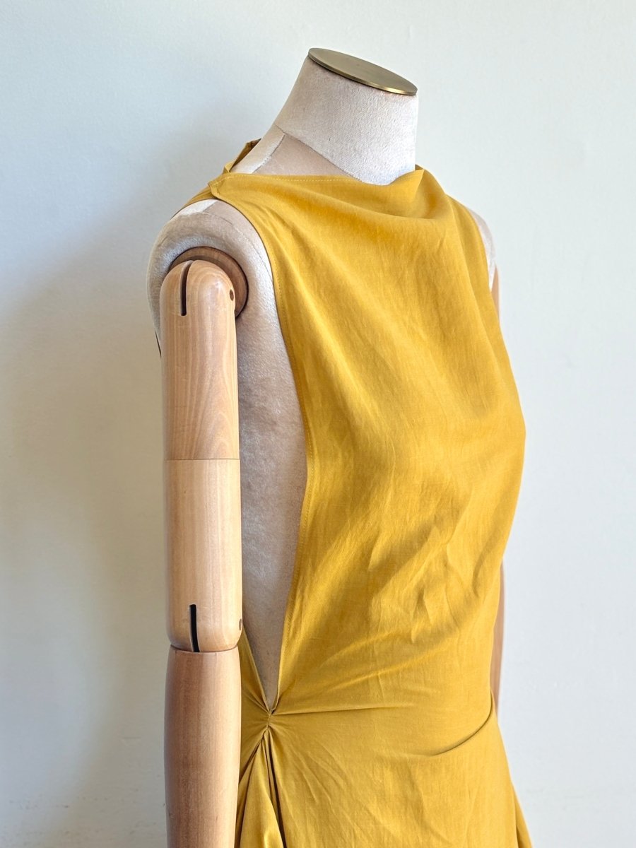 Zero - Waste Dress in Golden Yellow - Made X Hudson