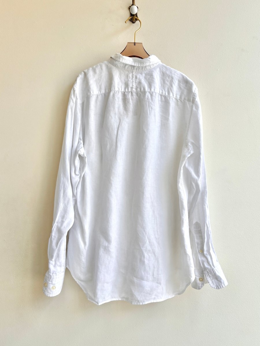“Ori” White Linen Artichoke Pocket Print (Reworked) - Made X Hudson