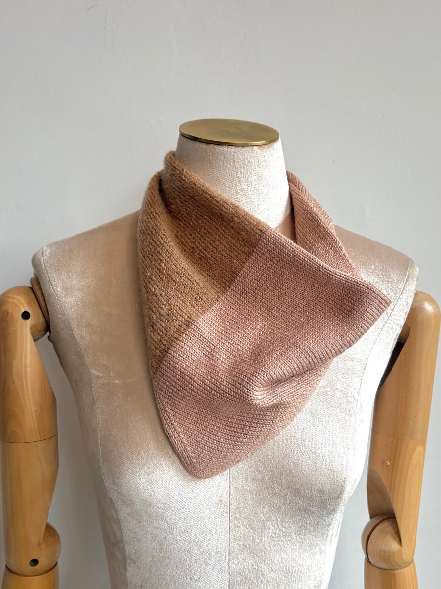 Blush and Tan | Triangle Neck Scarf - Made X Hudson