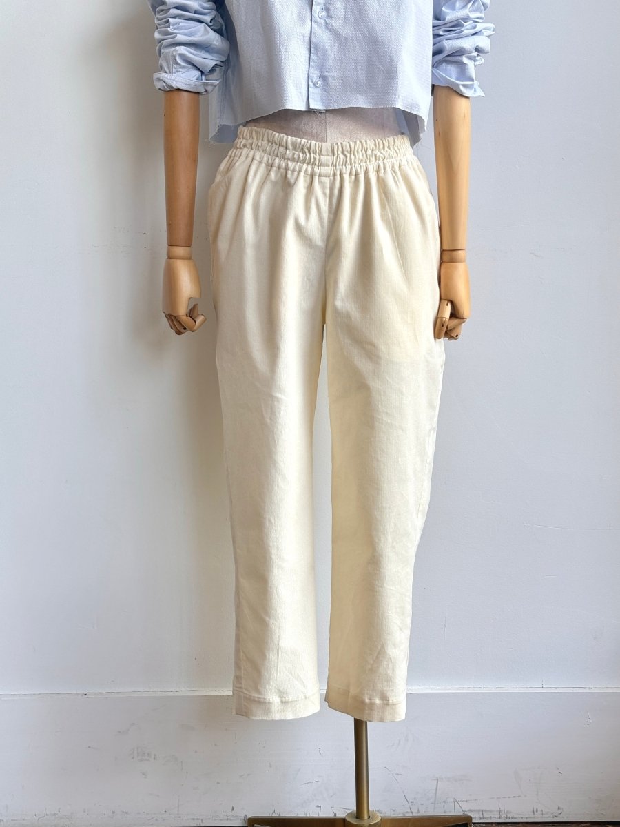 Cream Corduroy Joggers - Made X Hudson