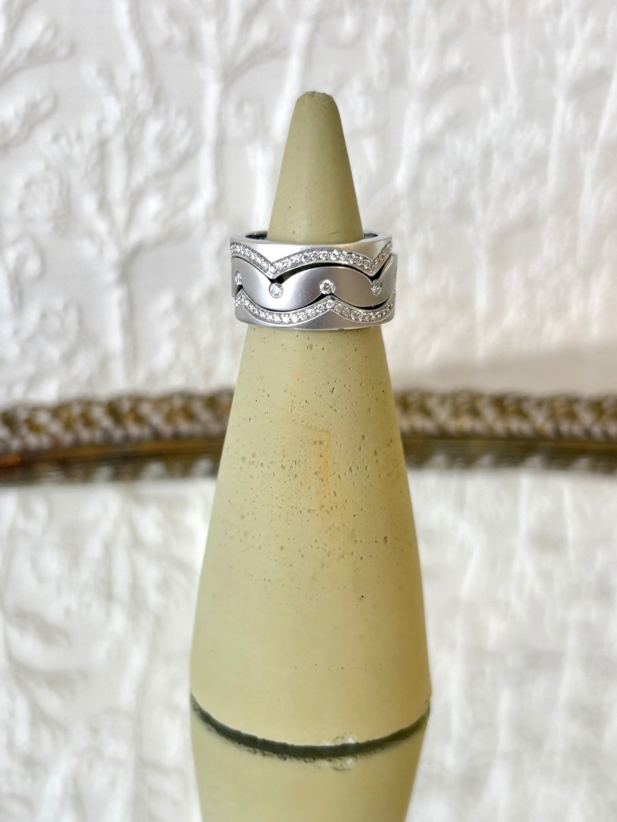 Sierra Path 18K White Gold w/ .6CT Diamonds (Set of 3) - Made X Hudson