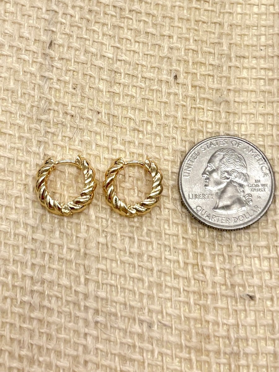 Everyday Croissant Huggie Hoops - Made X Hudson