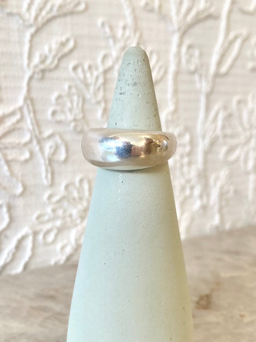 Solid Silver High Dome Ring - High Polish - Made X Hudson