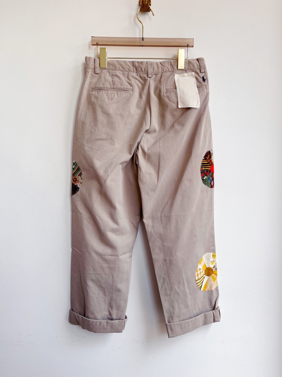 Dresden Quilted Plate Blocks Chino Pant | Yellow & Red Focused (Reworked) - Made X Hudson