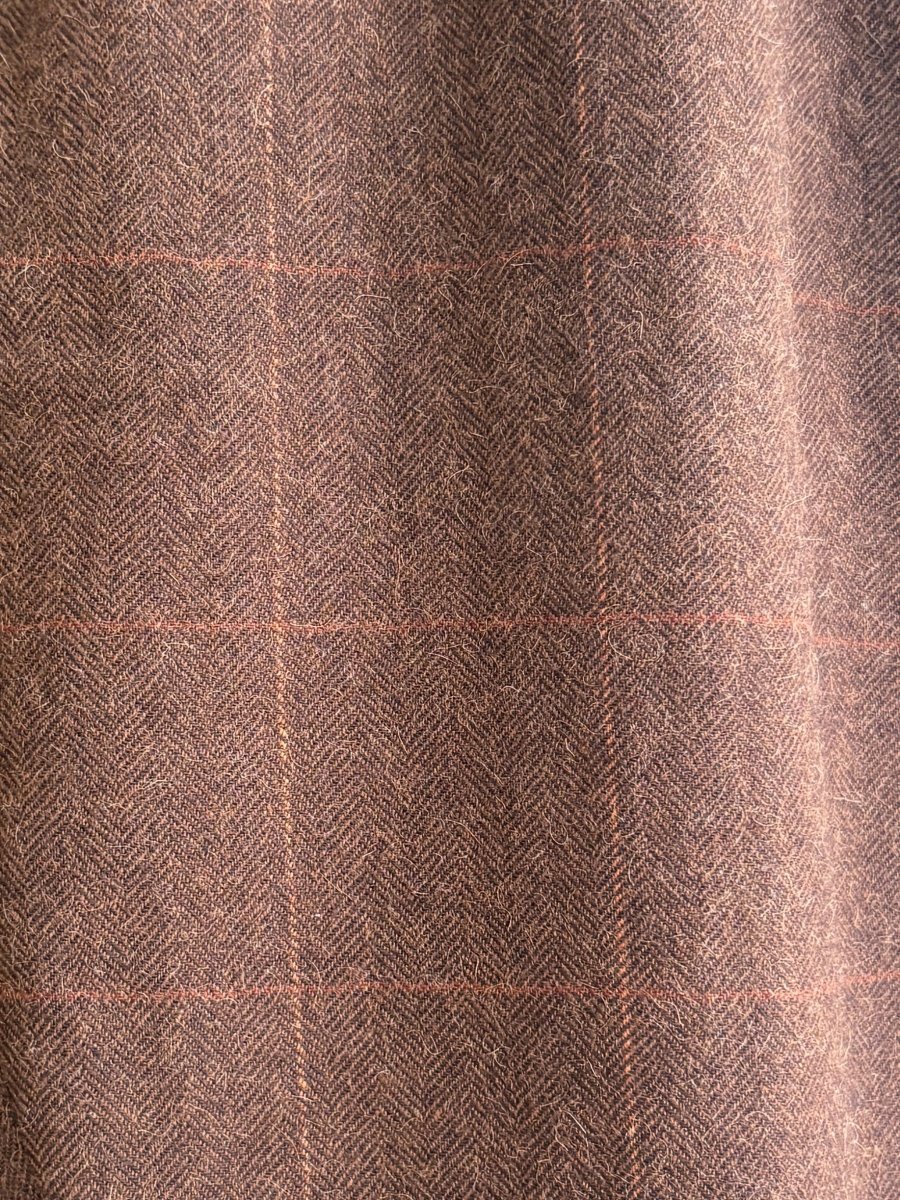 Brown Plaid Woolen Studio Pants - Made X Hudson