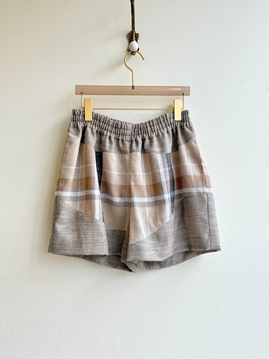 Brown Plaid & Spice Wave Shorts - Made X Hudson