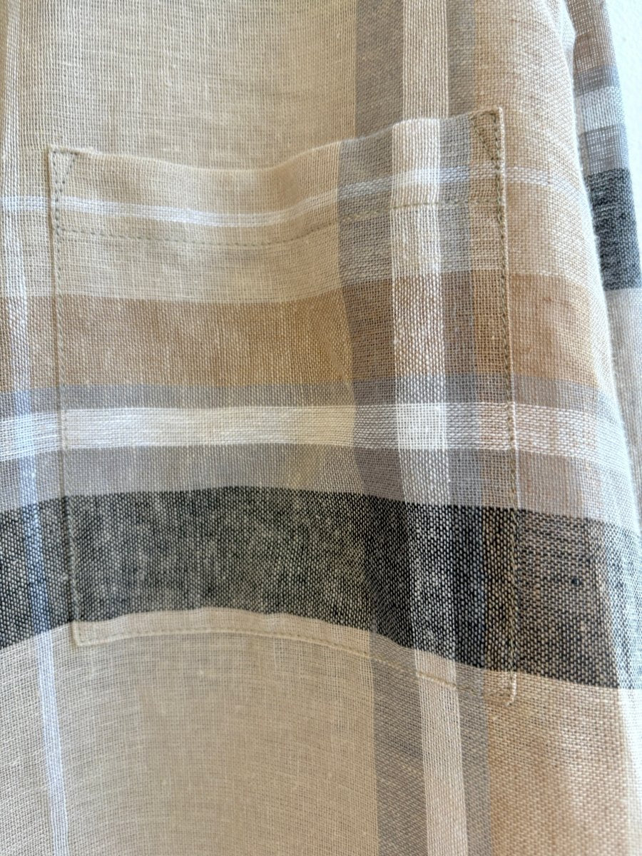 Tan Plaid Popover Shirt - Made X Hudson