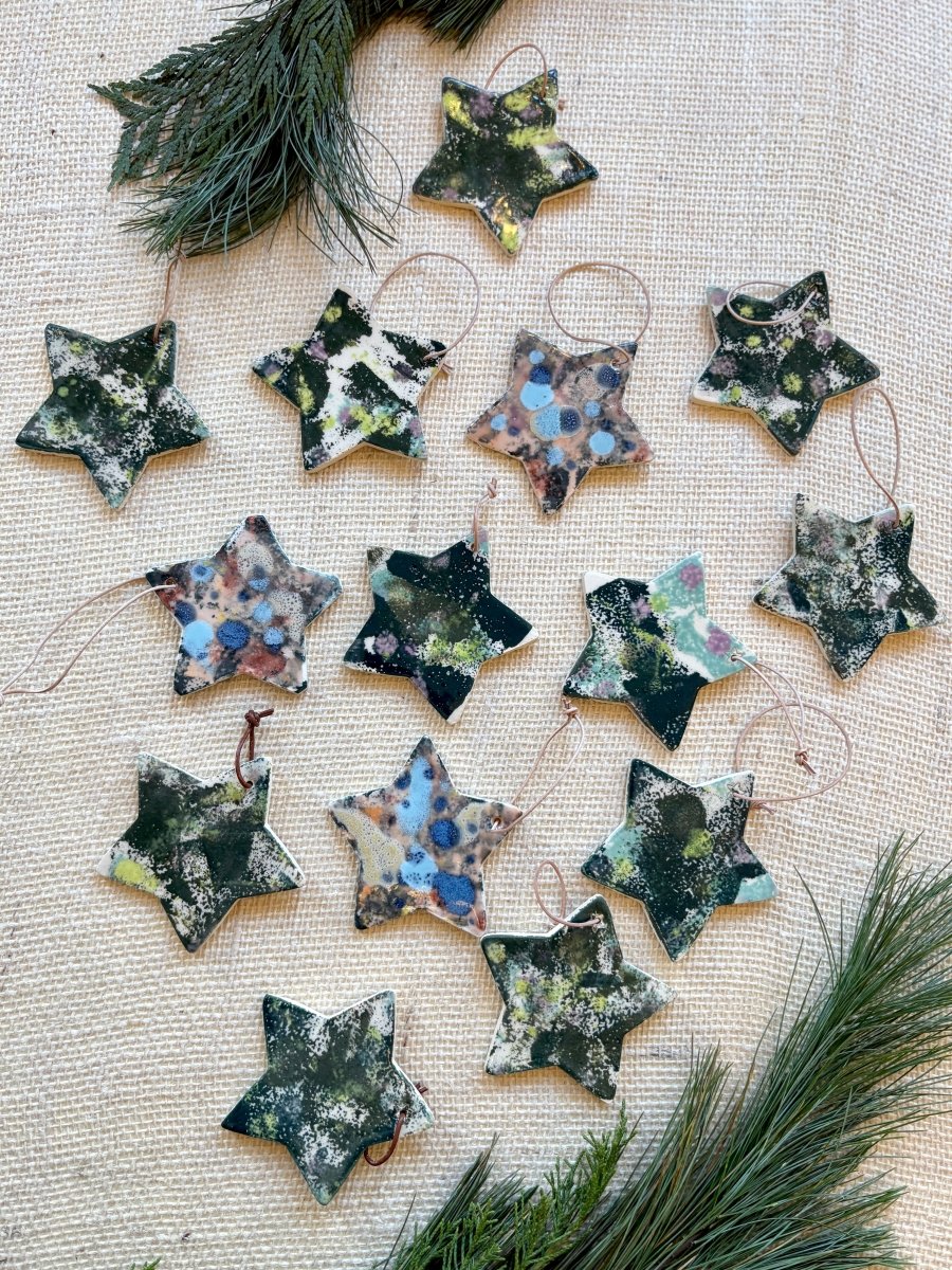 Ceramic Star Tree Ornaments - Made X Hudson