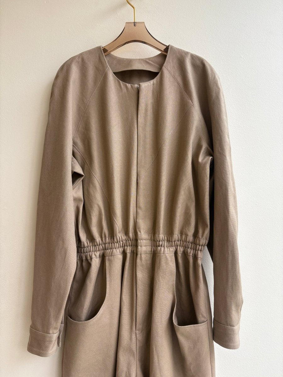 Khaki Hemp - Cotton Jumpsuit - Made X Hudson