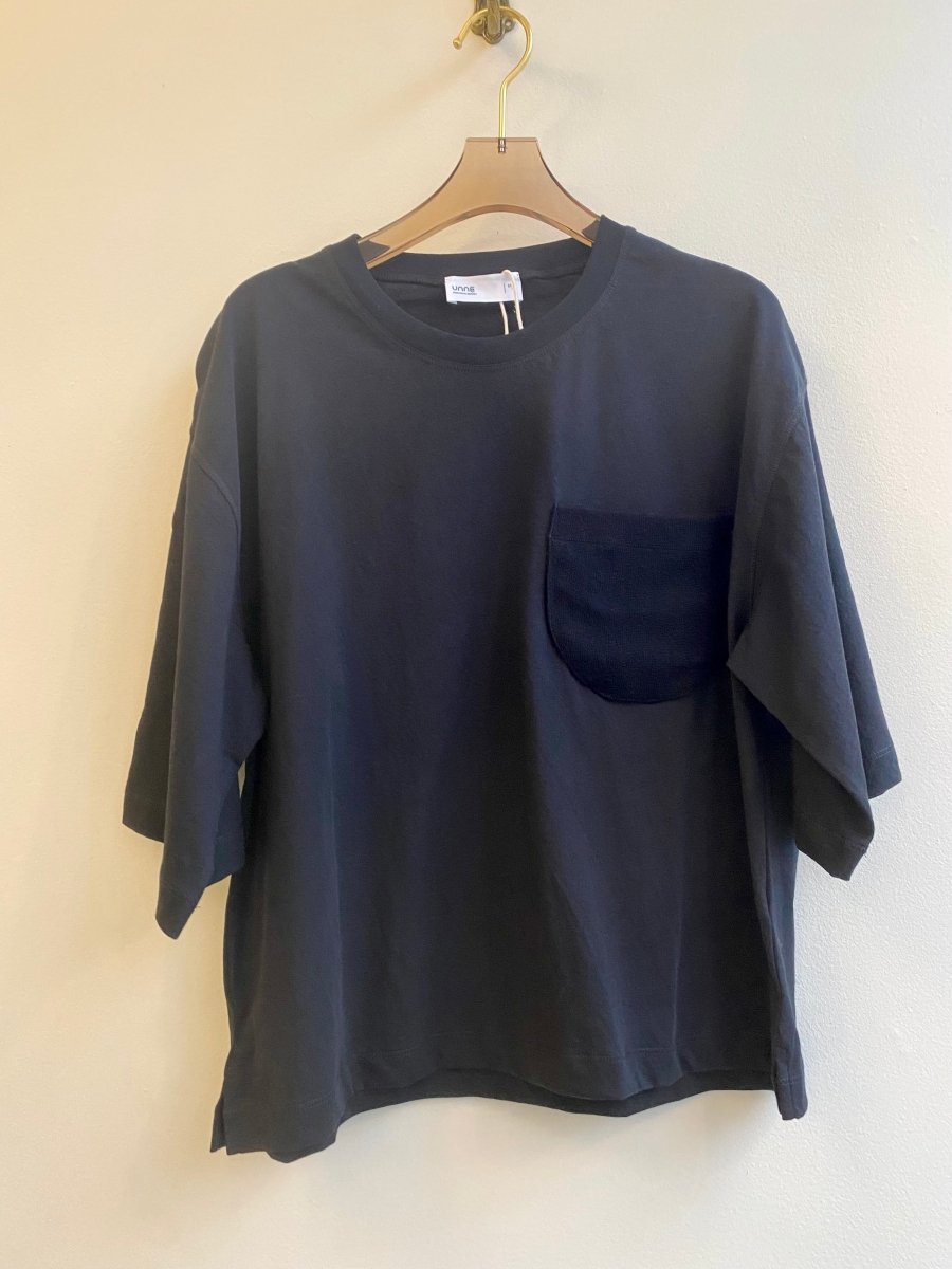 Black T-Shirt w/ Knit Pocket - Made X Hudson