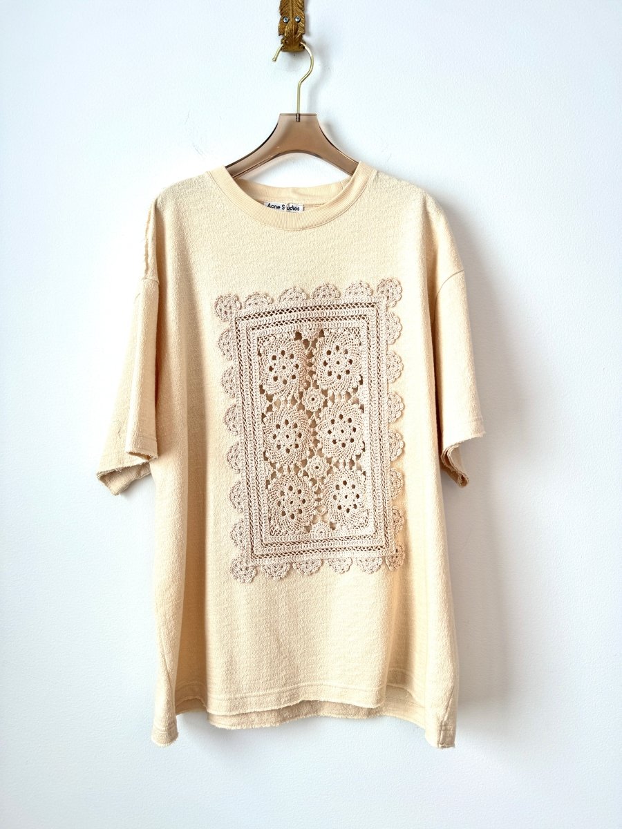 Acne Studios | Cream Terry Cloth and Doily Shirt (Vintage) - Made X Hudson