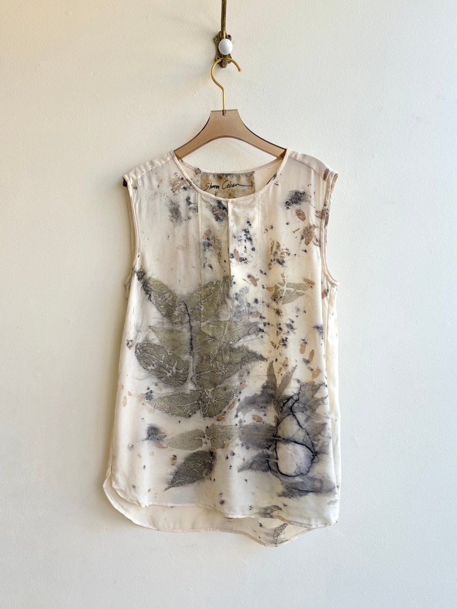 Short Sleeve Placket Front Shirt Botanically Printed (Reworked) - Made X Hudson