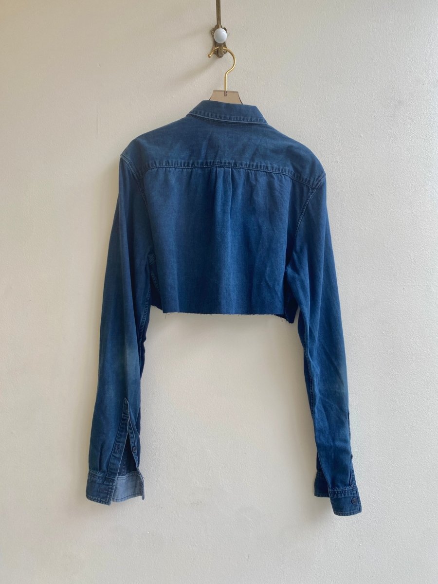 Annette Dark Wash Denim Crop Top (Reworked) - Made X Hudson