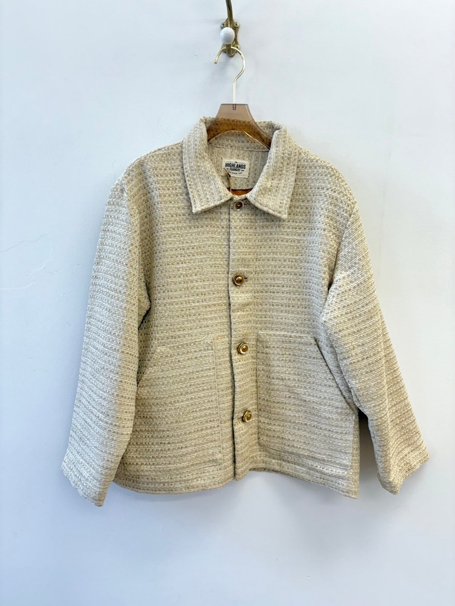 Cream Texture Utility Jacket - Made X Hudson