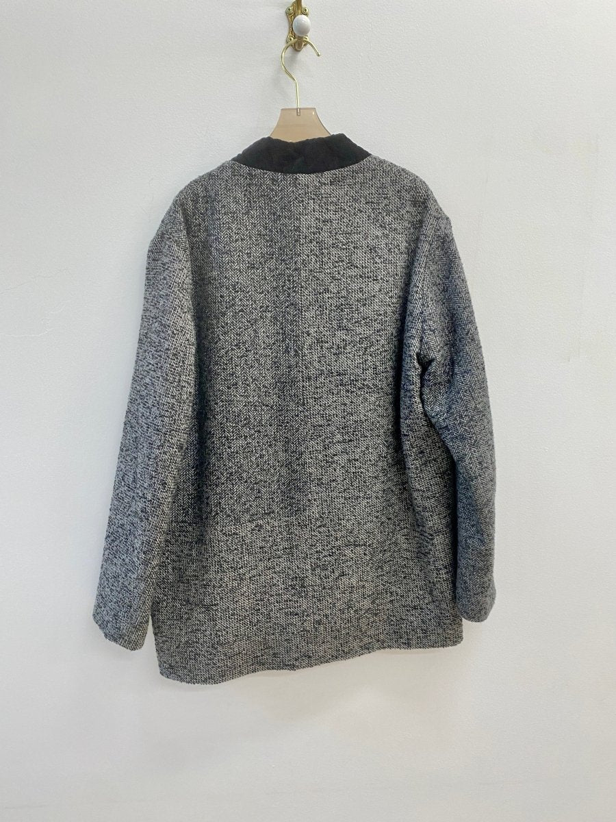 The Kooples | Wool Black & Grey Brocade Smoking Jacket (Vintage) - Made X Hudson