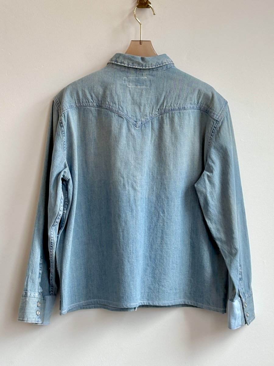 Lavender Top - Stitch Multi - Pocket Denim Shirtjacket (Reworked) - Made X Hudson