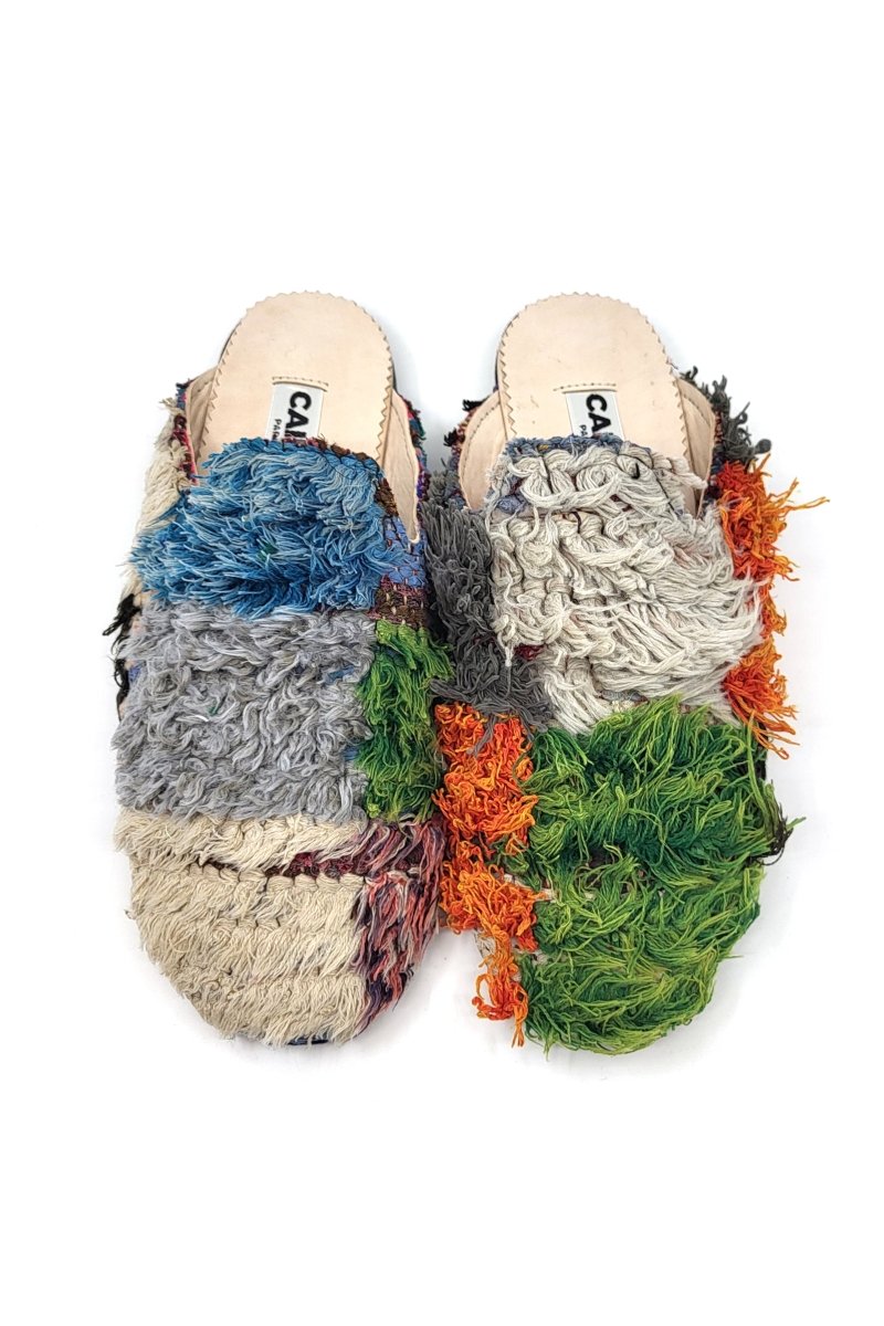 Niki Babouche “Oakland” Flats In Colors Green, Blue, Cream, & Orange (Size 39) - Made X Hudson