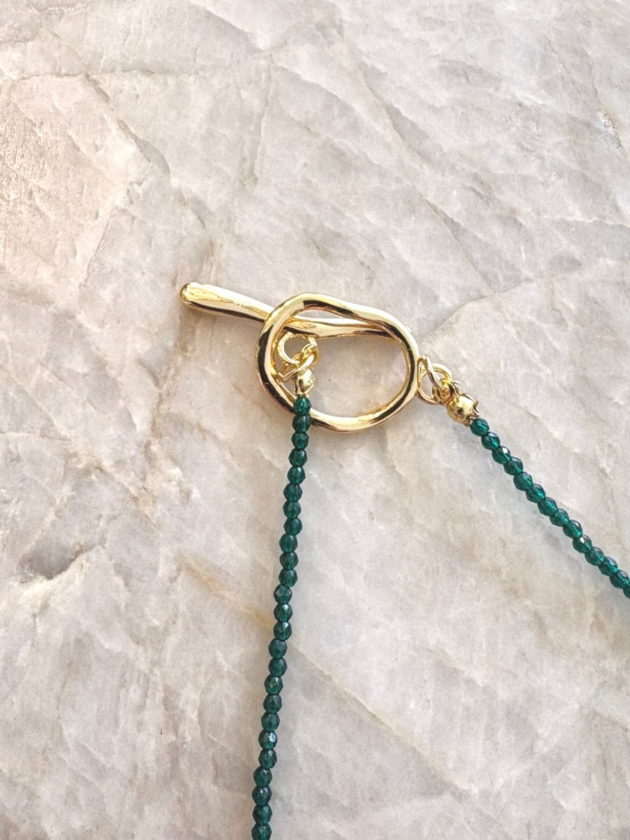 Freshwater Pearl and Green Aventurine Long Necklace - Made X Hudson