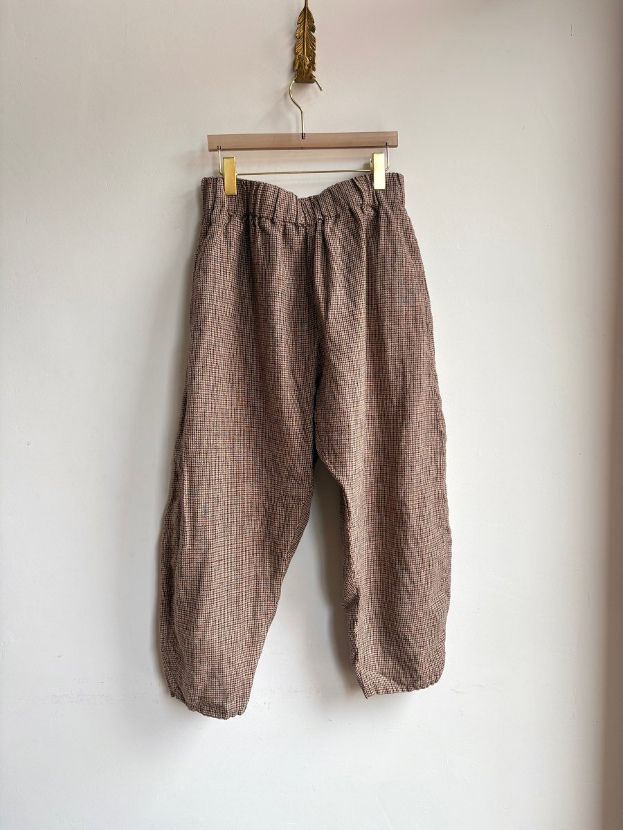 Micro Houndstooth Linen Studio Pant - Made X Hudson