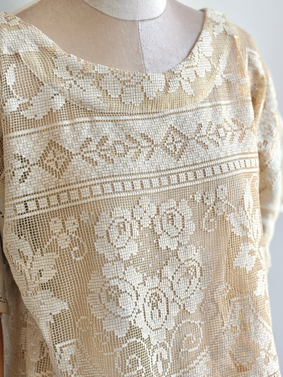 Cream Heirloom Lace Box Top - Made X Hudson