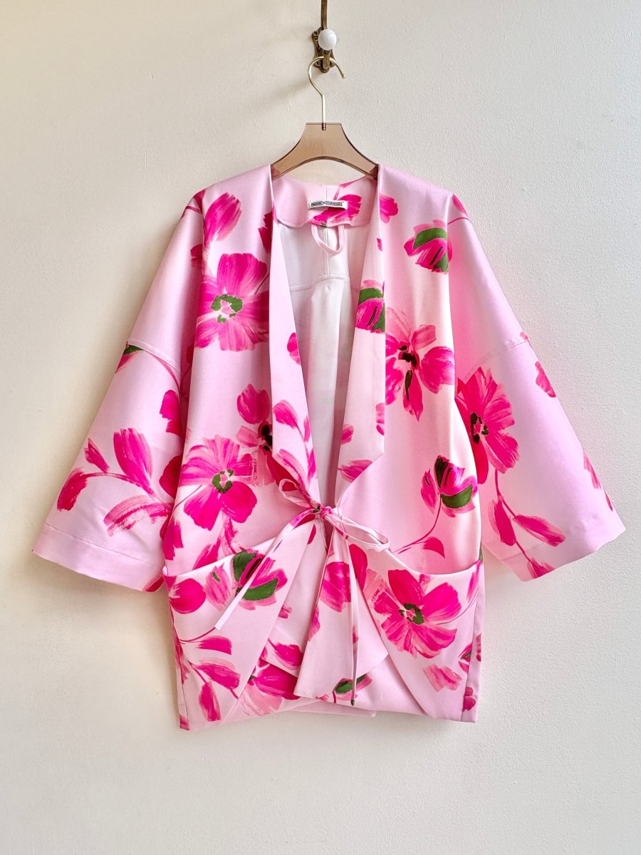 Pink Brushstroke Floral Chore Jacket - Made X Hudson