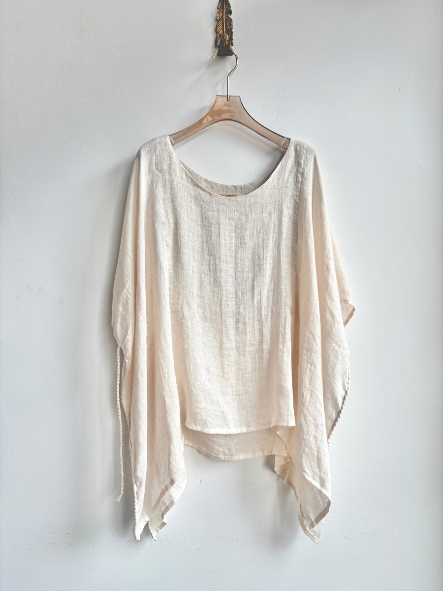 2D 100% Linen Adjustable Top w/ 7 Hand Spun Ties - Made X Hudson