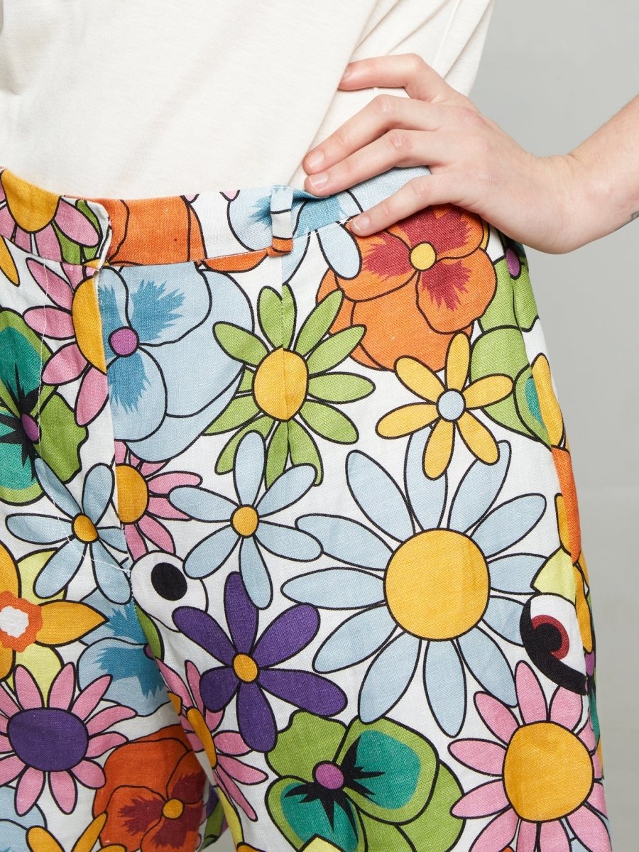 Floral Print Cotton Poplin Safari Shorts - Made X Hudson