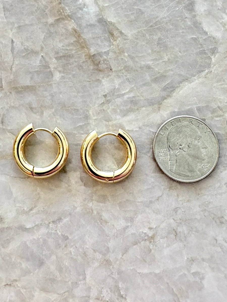 Stainless Steel Gold Plated Everyday Hoops - Made X Hudson