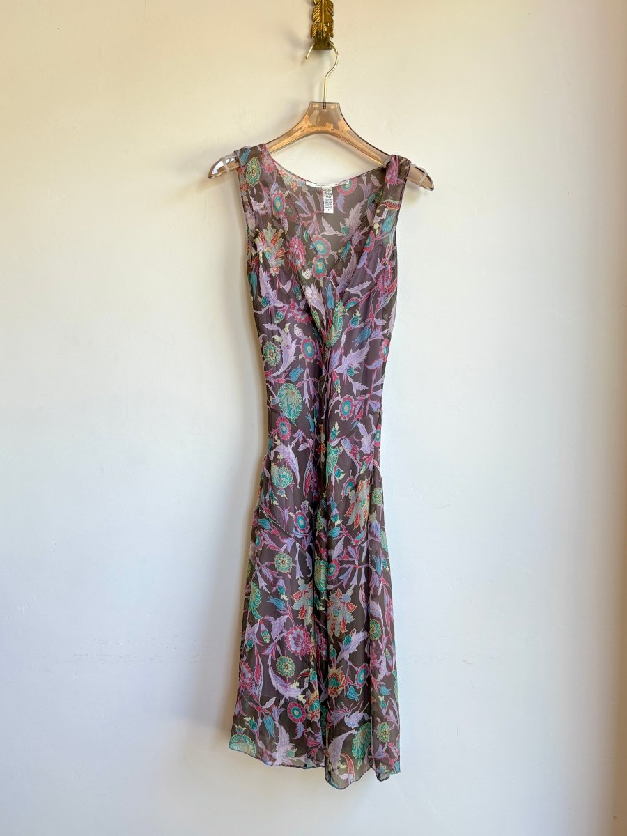 Diane von Furstenberg | Mauve Floral Print Dress (Vintage) - Made X Hudson