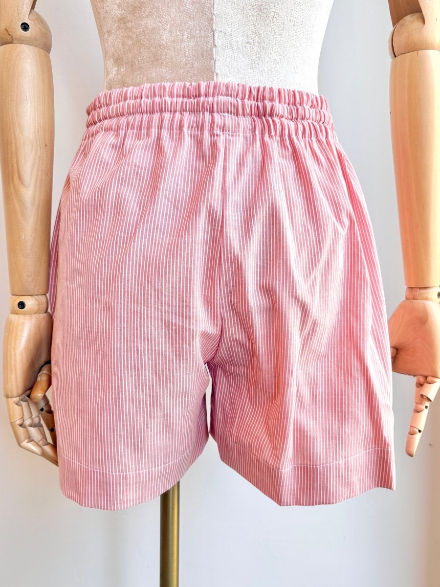 Pastel Red and White Stripe Town Shorts - Made X Hudson