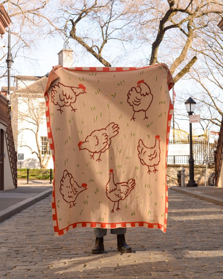 Field of Hens Knit Blanket - Made X Hudson