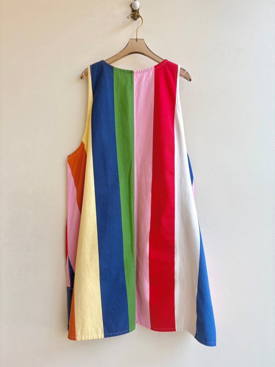 Studio Apron Dress in Summer Fruit Stripe - Made X Hudson