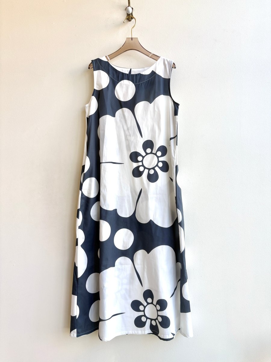 Charcoal Jumbo Pareo Sleeveless Long Dress - Made X Hudson
