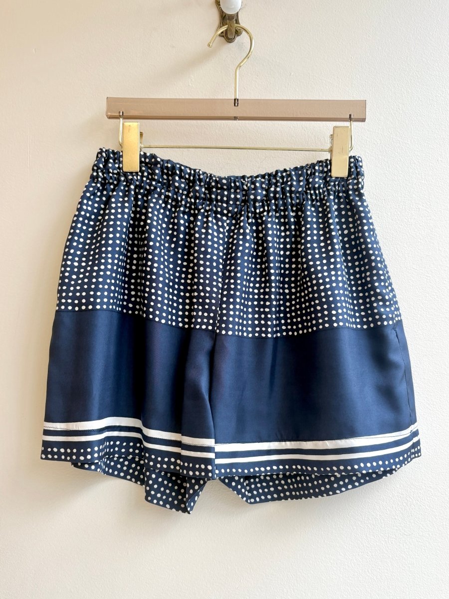 "Nomi" Navy Dotted Town Shorts - Made X Hudson